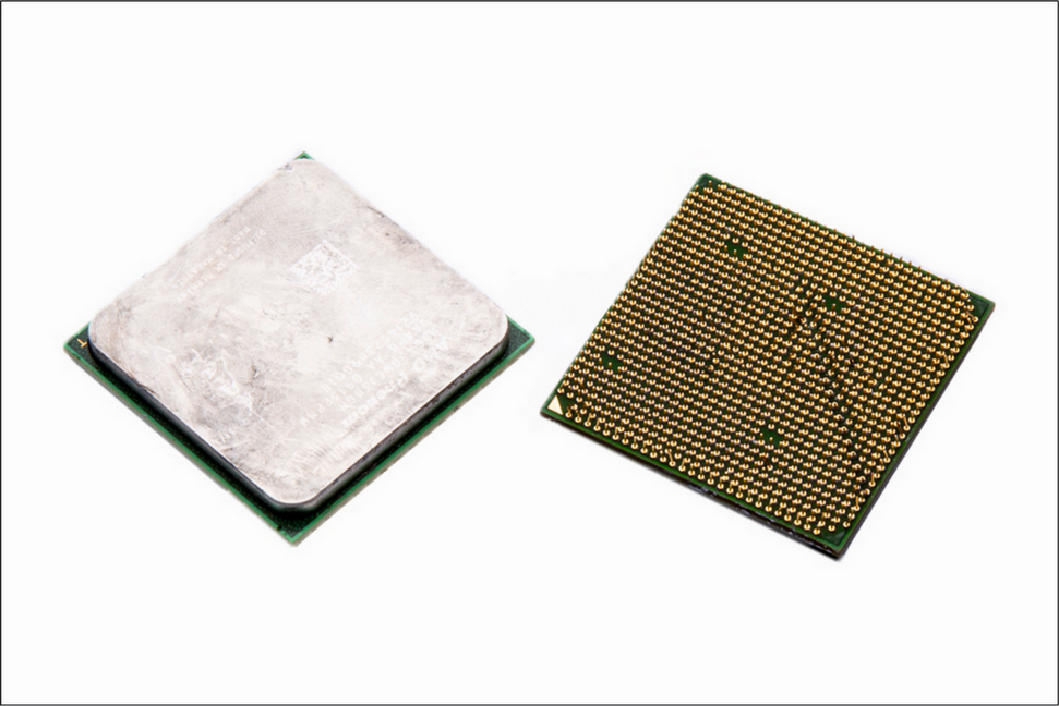 [121-110-043] CPU – Текстолит с выводами и с металлом